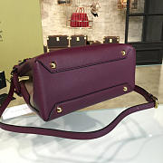 Burberry The small Banner in Leather and Vintage Check purple - 5