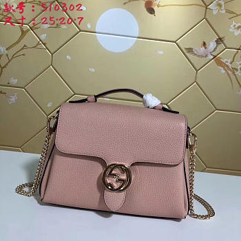 Fancybags Gucci GG Flap Shoulder Bag On Chain Pink 5103032