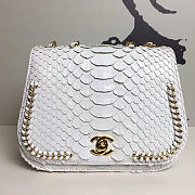 Fancybags Chanel Snake Leather Flap Shoulder Bag White A98774 VS02816 - 1