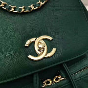 Fancybags Chanel Grained Calfskin Backpack Green A93748 VS03992 - 3