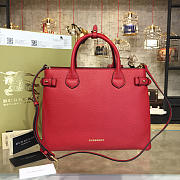 Burberry  The Medium Banner in Leather and Vintage Check RED - 1