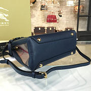 Burberry The Small Banner in Leather and Vintage Check Blue - 5