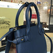 Burberry The Small Banner in Leather and Vintage Check Blue - 6