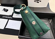 Chanel Calfskin buckle shoulder strap hippie bag 93660 green - 4