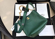 Chanel Calfskin buckle shoulder strap hippie bag 93660 green - 5