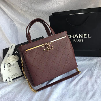 Fancybags Chanel Tote Bag Dark Wine red 57563