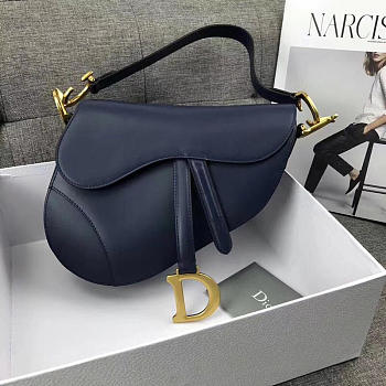 Fancybags Dior Saddle Bag Original Leather blue M0446