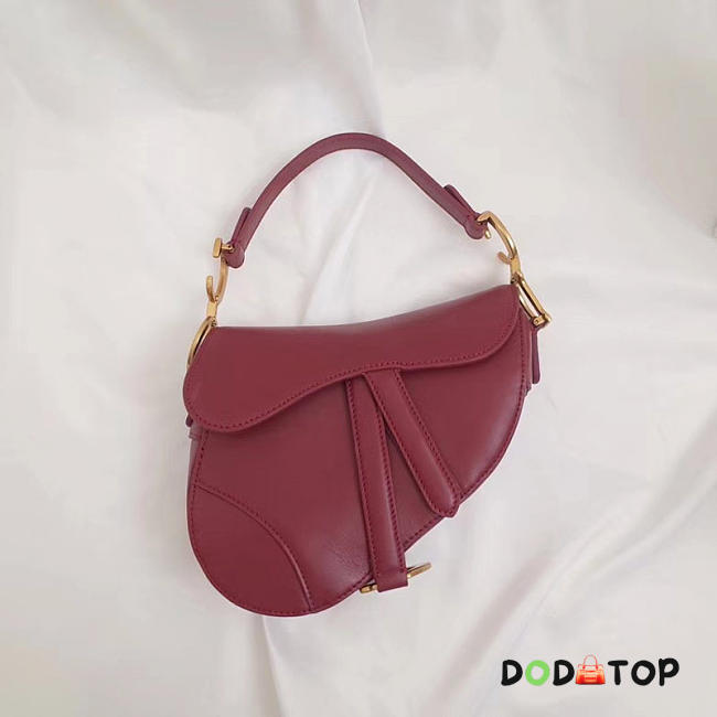 Fancybags Dior Saddle Bag Original Leather rose red M0446 - 1