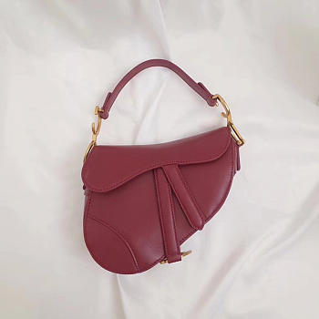 Fancybags Dior Saddle Bag Original Leather rose red M0446