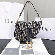 Fancybags Dior Mini Saddle Bag in Blue Canvas M0446 - 1