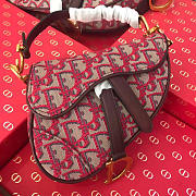 Fancybags Dior Women Saddle Bag in red Canvas M0446 - 1