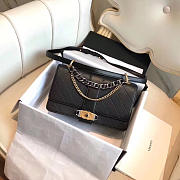 Chanel Leather chain bag black 24cm - 1