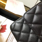 Chanel 1112 Classic Handbag Grained Calfskin Caviar Black Gold - 5