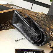 Chanel 1112 Classic Handbag Grained Calfskin Caviar Black Gold - 2