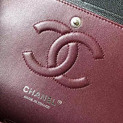  Chanel 1112 Classic Handbag Grained Calfskin Caviar Black Silver - 5