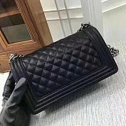 Chanel Black Quilted Caviar Medium Boy Bag A92193 - 5