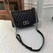 Chanel Black Quilted Caviar Medium Boy Bag A92193 - 2
