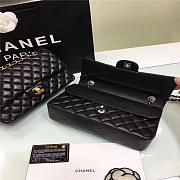 Chanel 1112 classic double flap bag Lambskin Black Gold/Silver Hardware - 5
