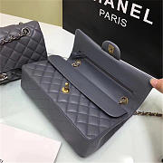 Chanel 1112 gray Lambskin Leather Flap Bag With Gold/Silver Hardware 25cm - 4