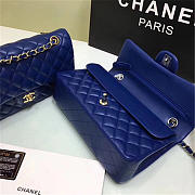 Chanel 1112 Blue Lambskin Leather Flap Bag With Gold/Silver Hardware 25cm - 6