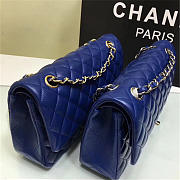 Chanel 1112 Blue Lambskin Leather Flap Bag With Gold/Silver Hardware 25cm - 4