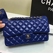 Chanel 1112 Blue Lambskin Leather Flap Bag With Gold/Silver Hardware 25cm - 3