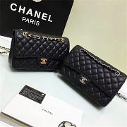 Chanel 1112 Caviar calfskin Double Flap Bag With Gold/Silver Hardware 25cm Black - 1