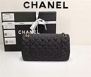 Chanel 1112 Caviar calfskin Double Flap Bag With Gold/Silver Hardware 25cm Black - 2