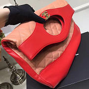 Chanel original calfskin 31 large shopping bag A57977 red&pink - 5