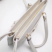 GG original calfskin arli large top handle bag 550130 white - 3