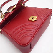 GG marmont original calfskin mini top handle bag 547260 red - 3
