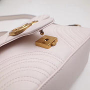 GG marmont original calfskin mini top handle bag 547260 white - 3