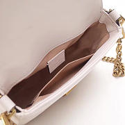 GG marmont original calfskin mini top handle bag 547260 white - 4