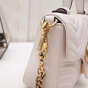 GG marmont original calfskin mini top handle bag 547260 white - 5