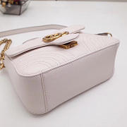 GG marmont original calfskin mini top handle bag 547260 white - 6