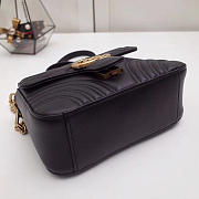 GG marmont original calfskin mini top handle bag 547260 black - 5