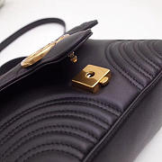 GG marmont original calfskin mini top handle bag 547260 black - 3