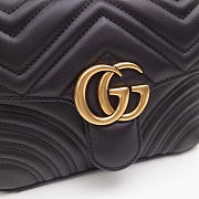 GG marmont original calfskin mini top handle bag 547260 black - 4