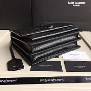 Saint Laurent Medium Sunset Bag In Black Crocodile Embossed Leather 442906DND0U1000 - 6
