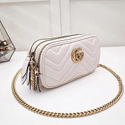 GG original calfskin marmont mini chain bag 546581 white - 2