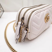 GG original calfskin marmont mini chain bag 546581 white - 3