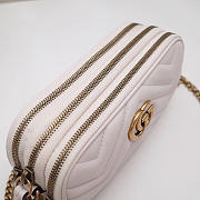 GG original calfskin marmont mini chain bag 546581 white - 5