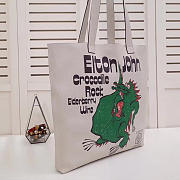 GG original calfskin elton john large tote bag 519335 white - 2