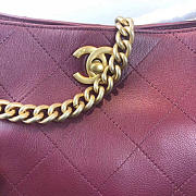  CC original calfskin grosgrain hobo handbag A57576 bordeaux - 2