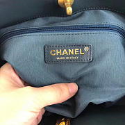 CC original calfskin grosgrain hobo handbag A57576 navy blue - 3