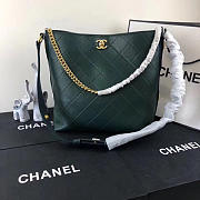  CC original calfskin grosgrain hobo handbag A57576 blackish green - 1