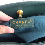  CC original calfskin grosgrain hobo handbag A57576 blackish green - 6