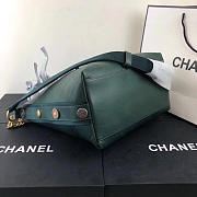  CC original calfskin grosgrain hobo handbag A57576 blackish green - 4