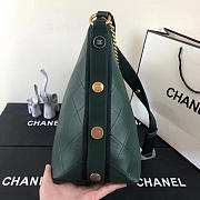  CC original calfskin grosgrain hobo handbag A57576 blackish green - 3