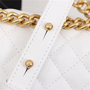 CC original calfskin large boy chanel handbag AS0130 Y84181 10601 white - 2